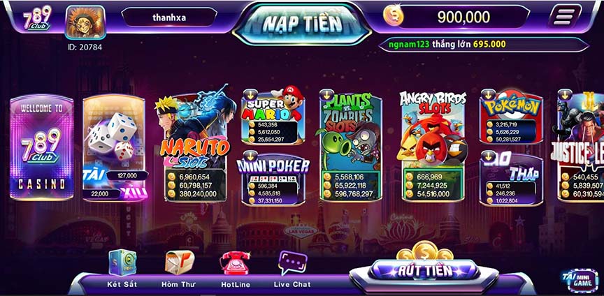 Giao diện game bài 789 Club