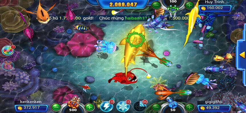 Các phòng chơi trong game Bắn Cá 69
