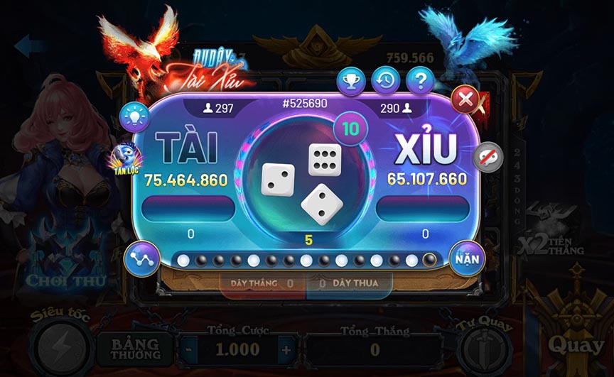 Tài Xỉu Rio66 - Giao diện trò chơi
