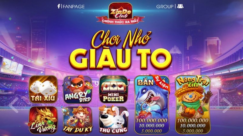 Giao diện ZinDo Club