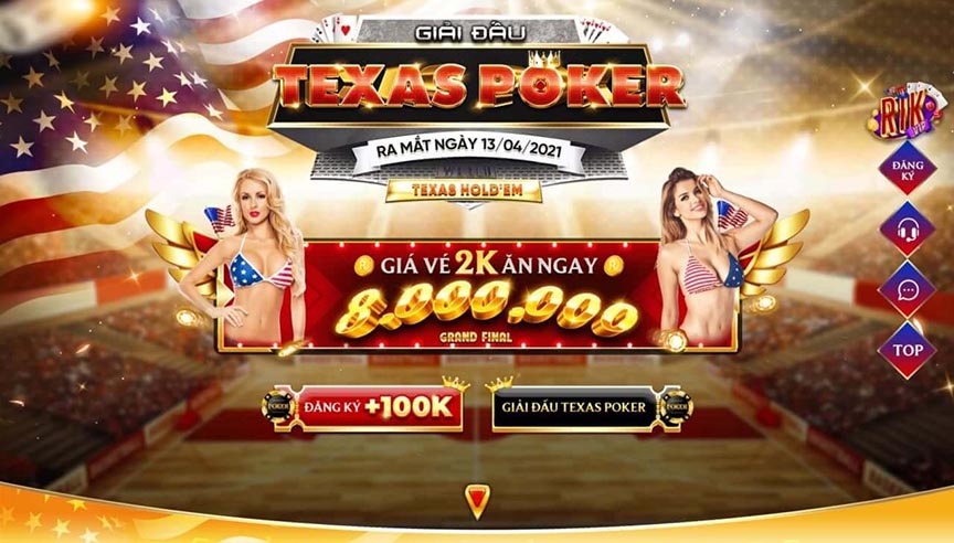 Giải đấu Texas Poker tại RikVIP