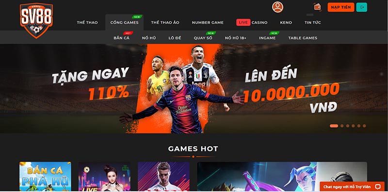 Giao diện Game SV88