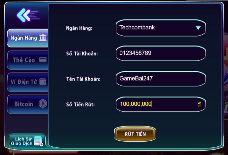 Hướng dẫn rút tiền 789 Club