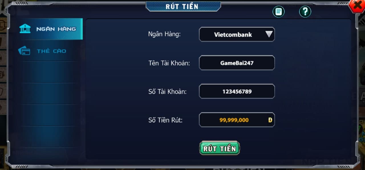 Hướng dẫn rút tiền B52 Club