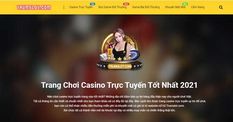 Casino trực tuyến tại Trùm Slot